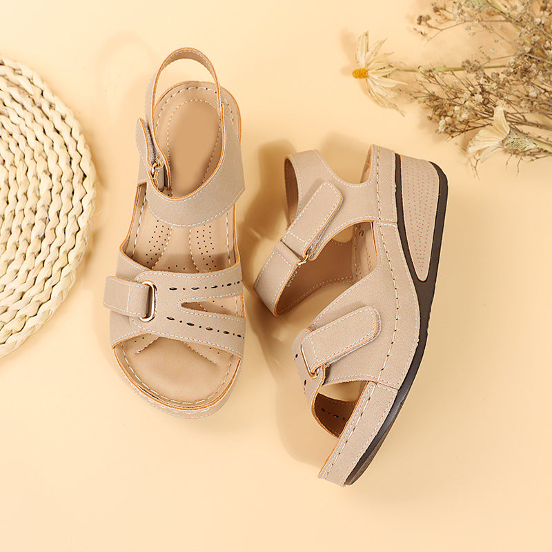 Sandali Donna con Zeppa e Fibbia — Eleganti, Comode e Traspiranti Tutto il Giorno