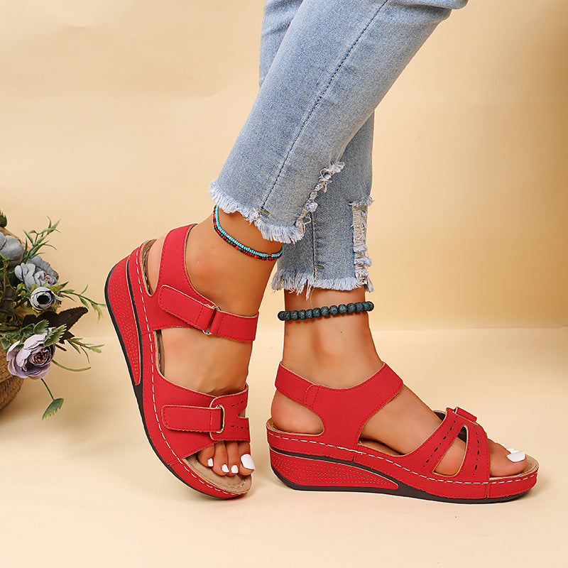 Sandali Donna con Zeppa e Fibbia — Eleganti, Comode e Traspiranti Tutto il Giorno