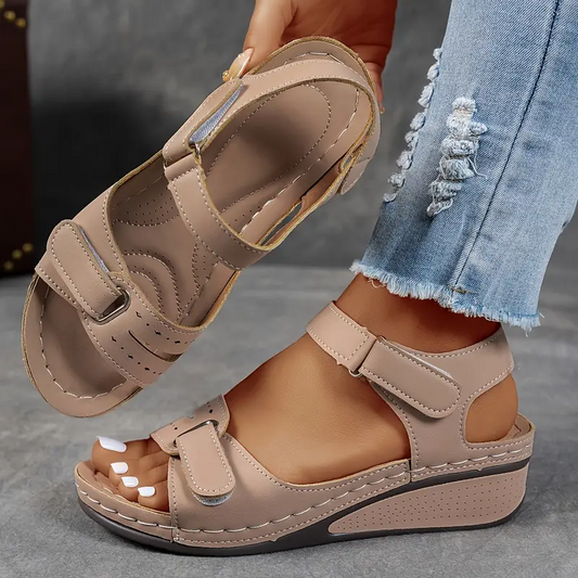 Sandali Donna con Zeppa e Fibbia — Eleganti, Comode e Traspiranti Tutto il Giorno