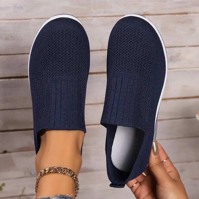 Scarpe Donna da Passeggio con Piattaforma - Slip-On Traspiranti con Camera d'Aria