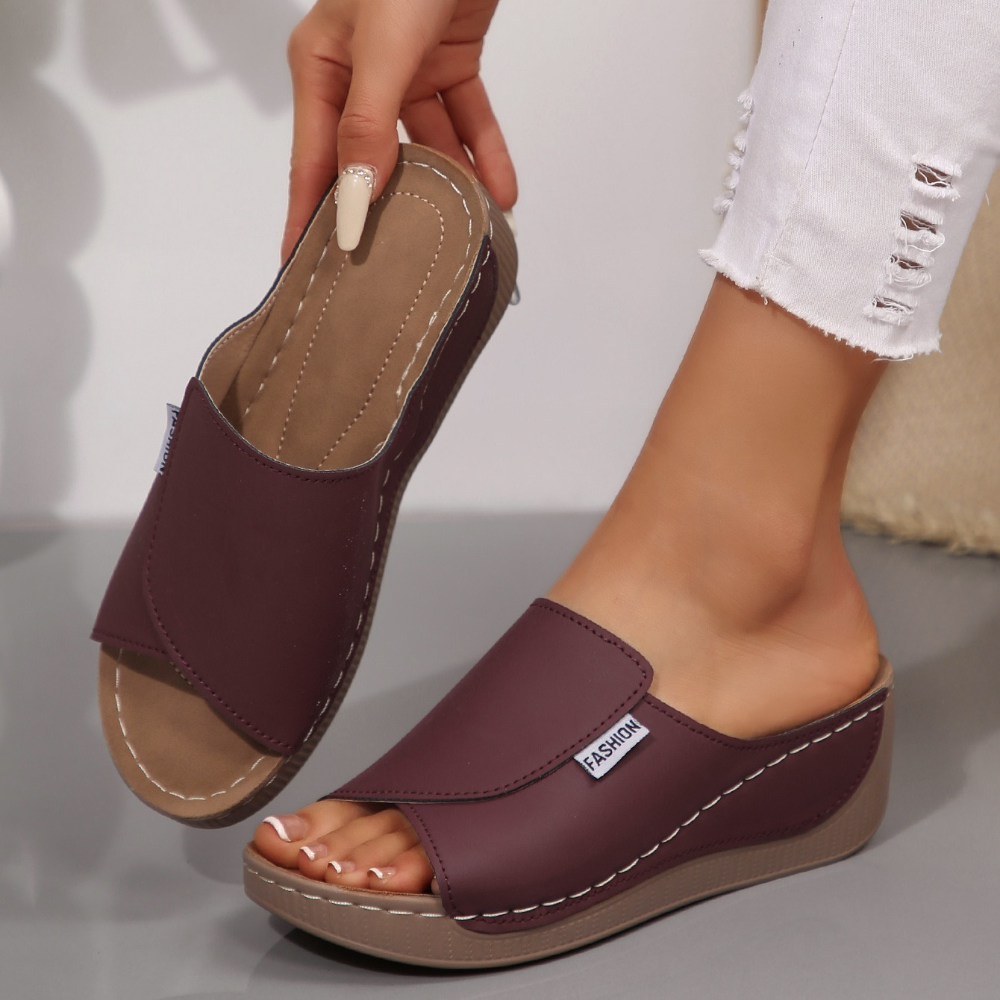 Ciabatte Estive Donna Comode con Zeppa e Fascia Larga - Leggere, Morbide e Facili da Indossare