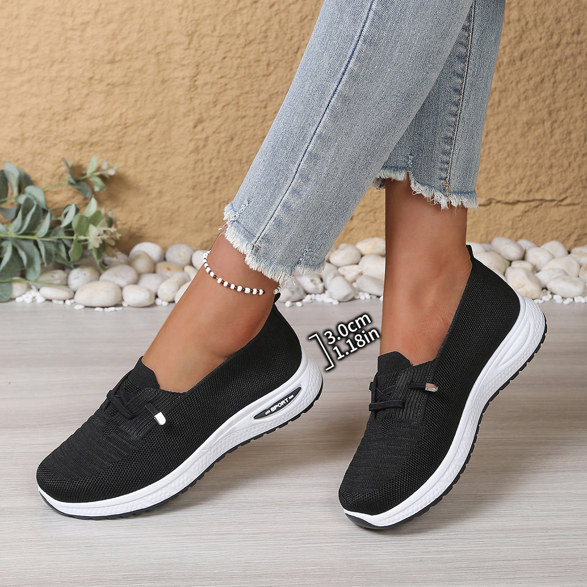 Scarpe Donna Leggere e Traspiranti - Sneaker Slip-On Comode per Camminare Tutto il Giorno