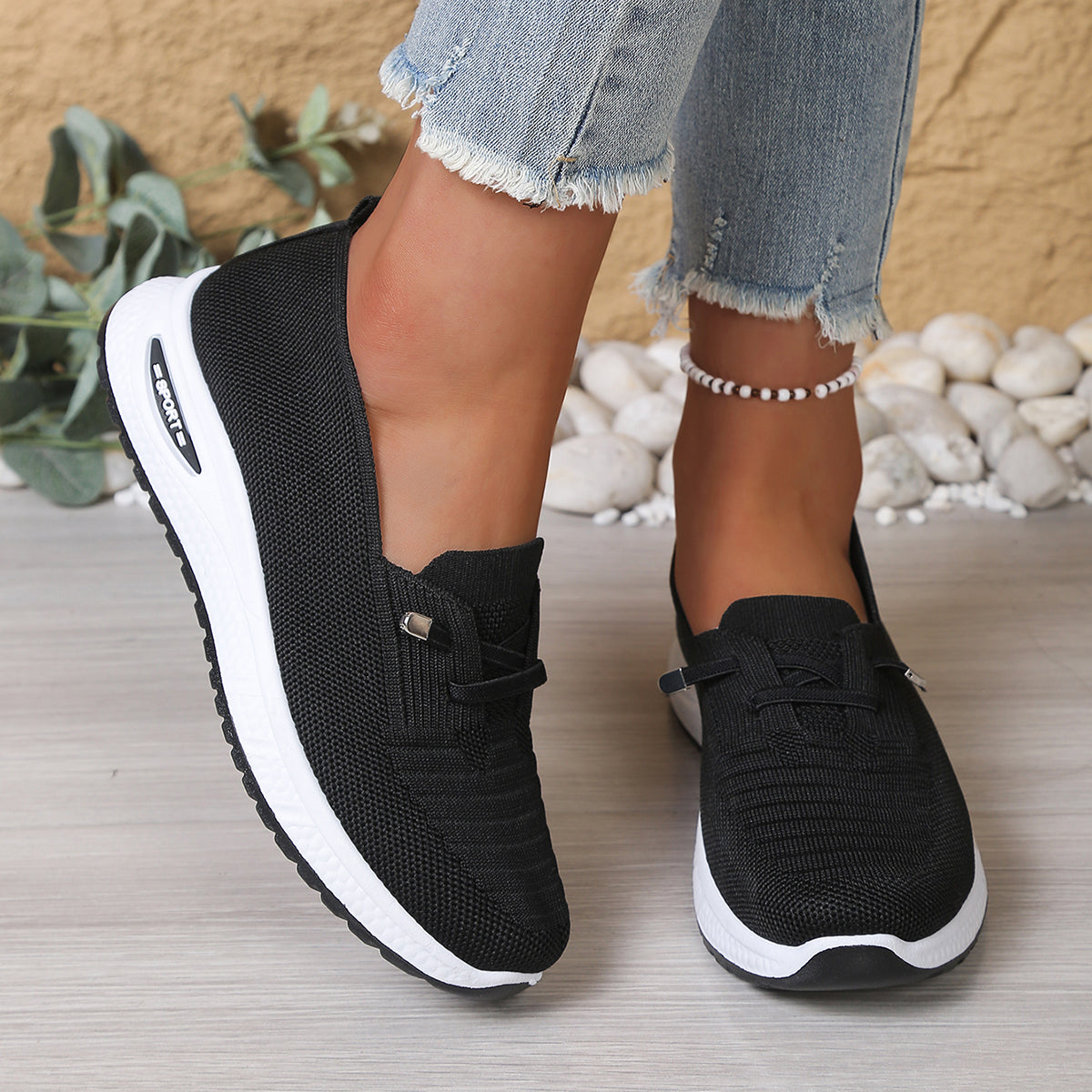 Scarpe Donna Leggere e Traspiranti - Sneaker Slip-On Comode per Camminare Tutto il Giorno