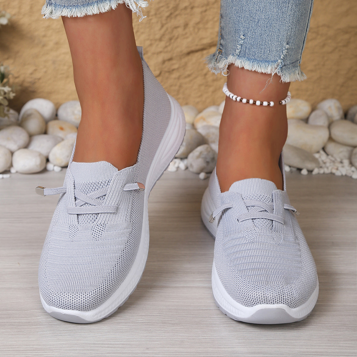 Scarpe Donna Leggere e Traspiranti - Sneaker Slip-On Comode per Camminare Tutto il Giorno